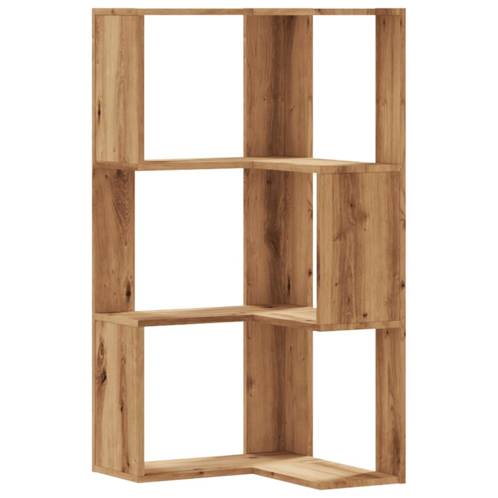 vidaXL Bibliotecă 3 nivel stejar artizanal 50x50x102 cm lemn prelucrat
