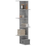 vidaXL Raft colțar perete gri beton 36,5x36,5x140cm lemn prelucrat