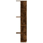 vidaXL Raft colț perete stejar fumuriu 36,5x36,5x140cm lemn prelucrat vidaXL Raft colț perete stejar fumuriu 36,5x36,5x140cm lemn prelucrat