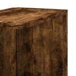 vidaXL Raft colț perete stejar fumuriu 36,5x36,5x140cm lemn prelucrat vidaXL Raft colț perete stejar fumuriu 36,5x36,5x140cm lemn prelucrat