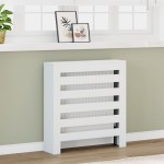 vidaXL Mască pentru calorifer, alb, 78x20x82 cm, lemn prelucrat vidaXL Mască pentru calorifer, alb, 78x20x82 cm, lemn prelucrat