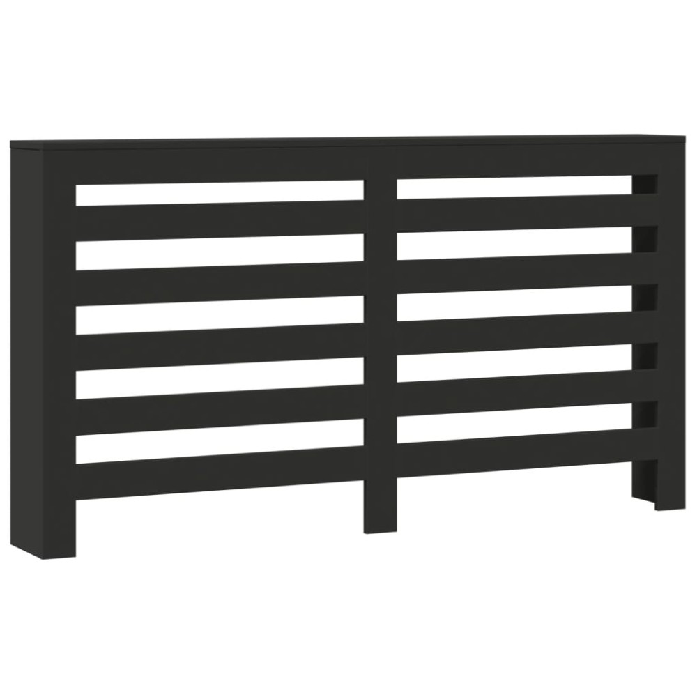 vidaXL Mască pentru calorifer, negru, 149x20x82 cm, lemn prelucrat