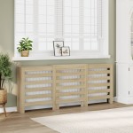 vidaXL Mască pentru calorifer stejar sonoma 205x21,5x83,5 cm lemn vidaXL Mască pentru calorifer stejar sonoma 205x21,5x83,5 cm lemn