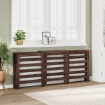 vidaXL Mască pentru calorifer stejar maro 205x21,5x83,5 cm lemn vidaXL Mască pentru calorifer stejar maro 205x21,5x83,5 cm lemn