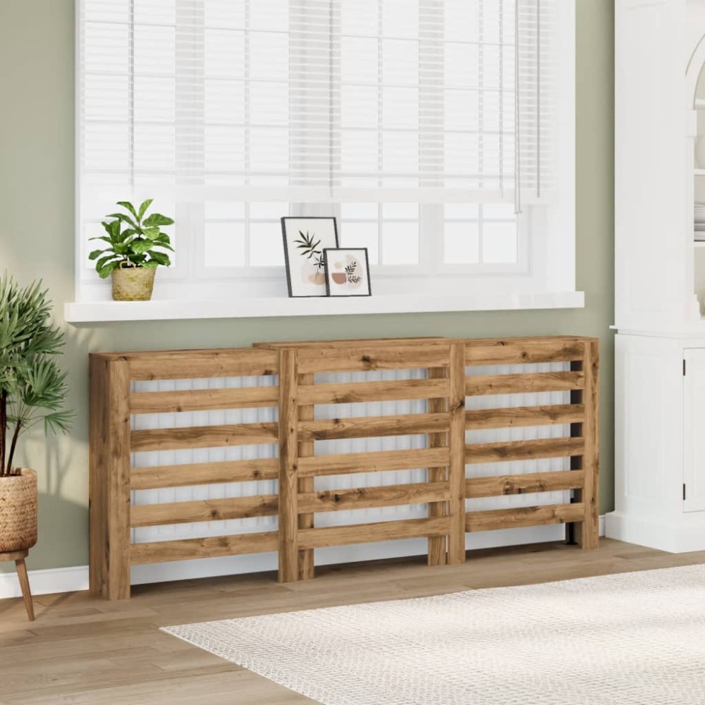 vidaXL Mască pentru calorifer stejar artizanal 205x21,5x83,5 cm lemn