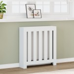 vidaXL Mască pentru calorifer, alb, 78x20x82 cm, lemn prelucrat vidaXL Mască pentru calorifer, alb, 78x20x82 cm, lemn prelucrat