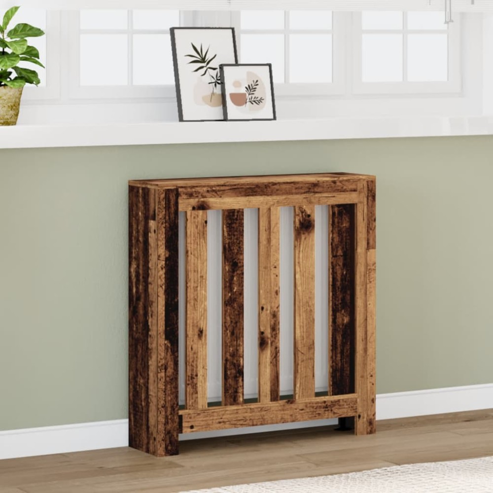 vidaXL Mască pentru calorifer, lemn vechi, 78x20x82 cm, lemn prelucrat