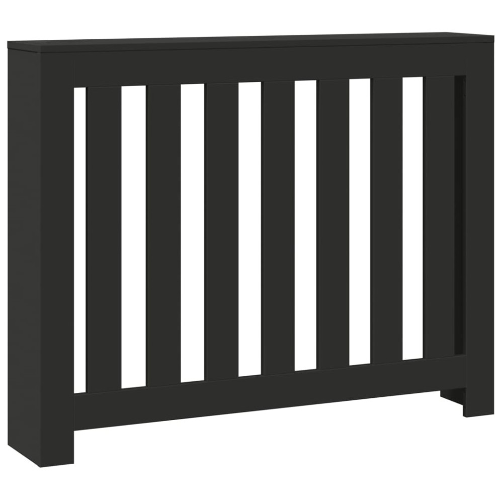 vidaXL Mască pentru calorifer, negru, 104x20x82 cm, lemn prelucrat
