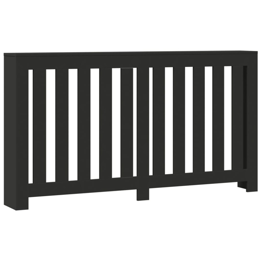 vidaXL Mască pentru calorifer, negru, 149x20x82 cm, lemn prelucrat