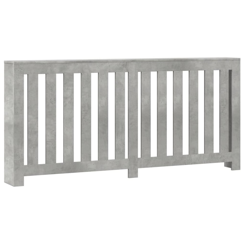 vidaXL Mască pentru calorifer, gri beton, 175x20x82 cm, lemn prelucrat