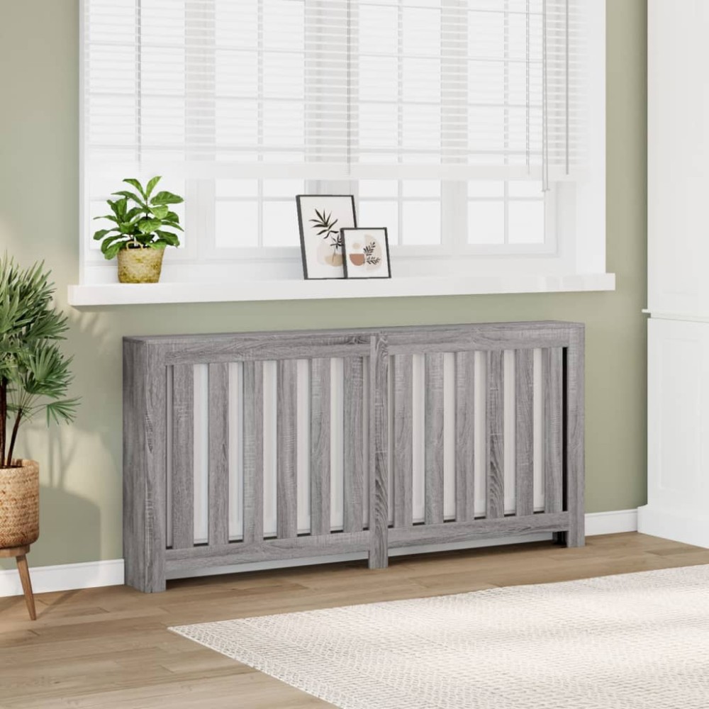 vidaXL Mască pentru calorifer, gri sonoma, 175x20x82 cm lemn prelucrat