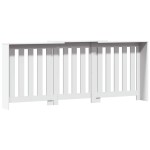 vidaXL Mască pentru calorifer, alb, 205x21,5x83,5 cm, lemn prelucrat vidaXL Mască pentru calorifer, alb, 205x21,5x83,5 cm, lemn prelucrat