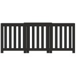 vidaXL Mască pentru calorifer, negru, 205x21,5x83,5 cm, lemn prelucrat vidaXL Mască pentru calorifer, negru, 205x21,5x83,5 cm, lemn prelucrat