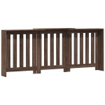 vidaXL Mască pentru calorifer stejar maro 205x21,5x83,5 cm lemn vidaXL Mască pentru calorifer stejar maro 205x21,5x83,5 cm lemn