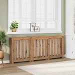 vidaXL Mască pentru calorifer stejar artizanal 205x21,5x83,5 cm lemn vidaXL Mască pentru calorifer stejar artizanal 205x21,5x83,5 cm lemn