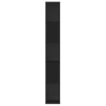 vidaXL Bibliotecă cu 5 niveluri negru 80,5x23,5x162,5cm lemn prelucrat