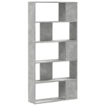 vidaXL Bibliotecă cu 5 niveluri gri beton 80,5x23,5x162,5 cm lemn vidaXL Bibliotecă cu 5 niveluri gri beton 80,5x23,5x162,5 cm lemn