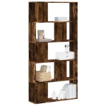 vidaXL Bibliotecă cu 5 niveluri stejar fumuriu 80,5x23,5x162,5 cm lemn vidaXL Bibliotecă cu 5 niveluri stejar fumuriu 80,5x23,5x162,5 cm lemn