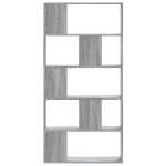 vidaXL Bibliotecă cu 5 niveluri gri sonoma 80,5x23,5x162,5 cm lemn vidaXL Bibliotecă cu 5 niveluri gri sonoma 80,5x23,5x162,5 cm lemn