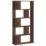 vidaXL Bibliotecă 5 niveluri stejar maro 80,5x23,5x162,5 cm lemn vidaXL Bibliotecă 5 niveluri stejar maro 80,5x23,5x162,5 cm lemn
