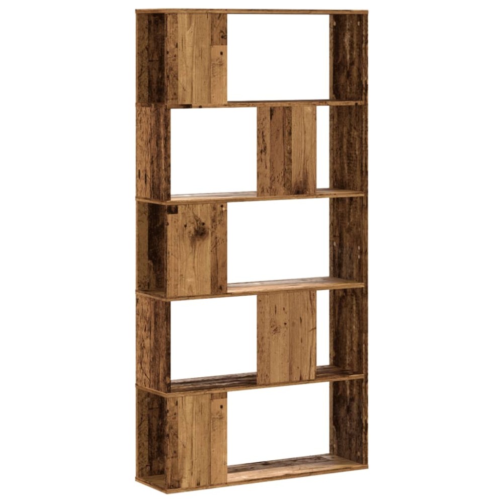 vidaXL Bibliotecă cu 5 niveluri lemn vechi 80,5x23,5x162,5 cm lemn