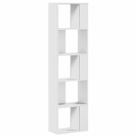 vidaXL Bibliotecă cu 5 niveluri, alb 45x23,5x162,5 cm lemn prelucrat