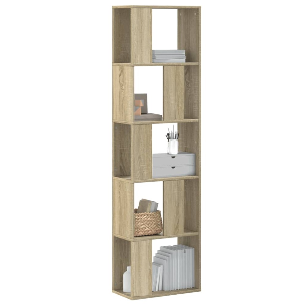vidaXL Bibliotecă cu 5 niveluri stejar sonoma 45x23,5x162,5 cm lemn