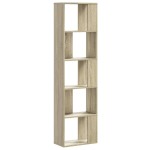 vidaXL Bibliotecă cu 5 niveluri stejar sonoma 45x23,5x162,5 cm lemn