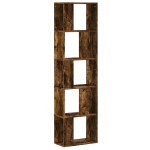 vidaXL Bibliotecă cu 5 niveluri stejar fumuriu 45x23,5x162,5 cm lemn vidaXL Bibliotecă cu 5 niveluri stejar fumuriu 45x23,5x162,5 cm lemn