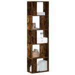 vidaXL Bibliotecă cu 5 niveluri stejar fumuriu 45x23,5x162,5 cm lemn vidaXL Bibliotecă cu 5 niveluri stejar fumuriu 45x23,5x162,5 cm lemn