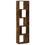 vidaXL Bibliotecă cu 5 niveluri stejar fumuriu 45x23,5x162,5 cm lemn vidaXL Bibliotecă cu 5 niveluri stejar fumuriu 45x23,5x162,5 cm lemn