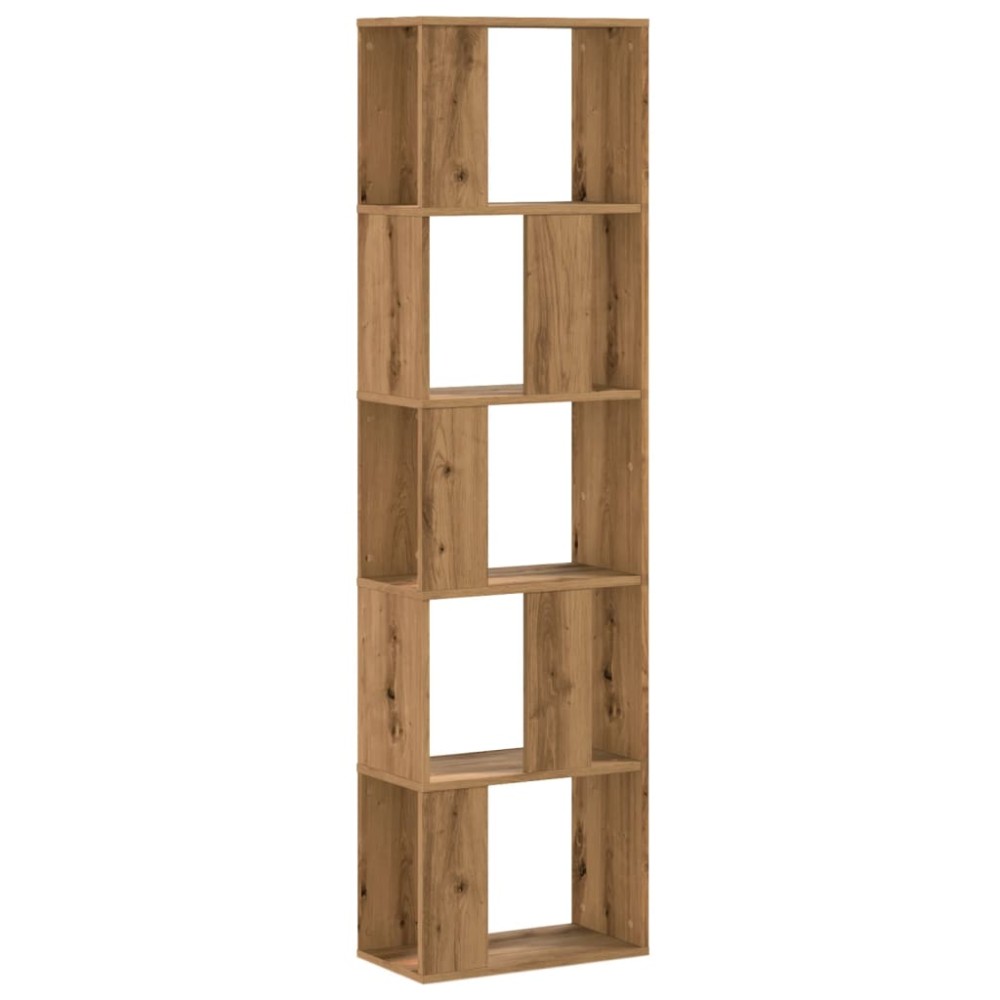 vidaXL Bibliotecă 5 niveluri stejar artizanal 45x23,5x162,5 cm lemn