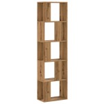 vidaXL Bibliotecă 5 niveluri stejar artizanal 45x23,5x162,5 cm lemn vidaXL Bibliotecă 5 niveluri stejar artizanal 45x23,5x162,5 cm lemn