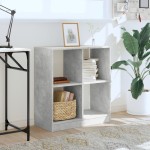 vidaXL Bibliotecă, gri beton, 68,5x32x75 cm, lemn prelucrat vidaXL Bibliotecă, gri beton, 68,5x32x75 cm, lemn prelucrat