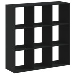 vidaXL Bibliotecă, negru, 102x32x102 cm, lemn prelucrat vidaXL Bibliotecă, negru, 102x32x102 cm, lemn prelucrat