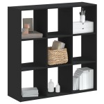 vidaXL Bibliotecă, negru, 102x32x102 cm, lemn prelucrat vidaXL Bibliotecă, negru, 102x32x102 cm, lemn prelucrat