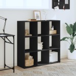 vidaXL Bibliotecă, negru, 102x32x102 cm, lemn prelucrat vidaXL Bibliotecă, negru, 102x32x102 cm, lemn prelucrat