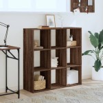vidaXL Bibliotecă, stejar maro, 102x32x102 cm, lemn prelucrat