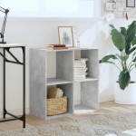vidaXL Bibliotecă, gri beton, 68,5x32x68,5 cm, lemn prelucrat vidaXL Bibliotecă, gri beton, 68,5x32x68,5 cm, lemn prelucrat