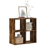 vidaXL Bibliotecă, stejar afumat, 68,5x32x68,5 cm, lemn compozit vidaXL Bibliotecă, stejar afumat, 68,5x32x68,5 cm, lemn compozit