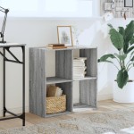 vidaXL Bibliotecă, gri sonoma, 68,5x32x68,5 cm, lemn prelucrat