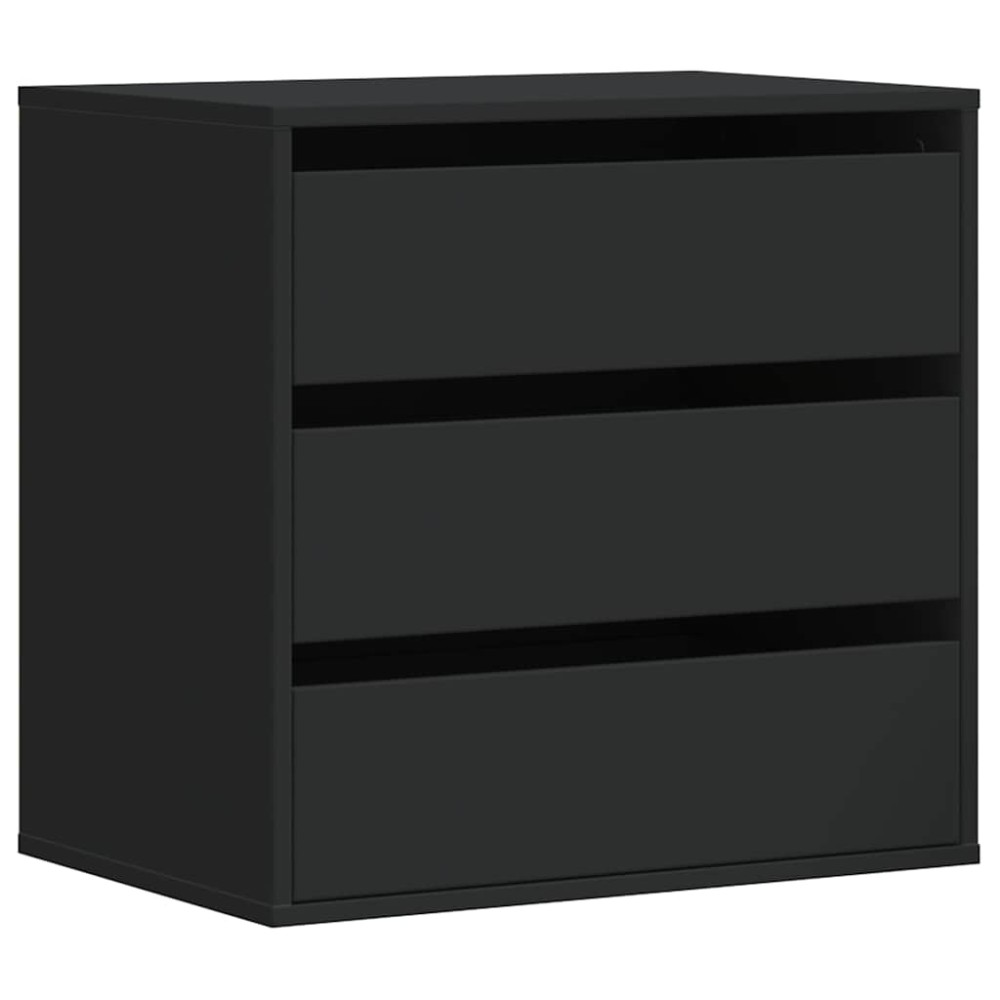 vidaXL Dulap colț cu sertare negru 60x41x58 cm lemn prelucrat
