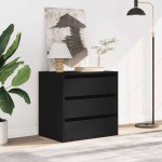 vidaXL Dulap colț cu sertare negru 60x41x58 cm lemn prelucrat vidaXL Dulap colț cu sertare negru 60x41x58 cm lemn prelucrat