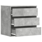 vidaXL Dulap colț cu sertare gri beton 60x41x58 cm lemn prelucrat vidaXL Dulap colț cu sertare gri beton 60x41x58 cm lemn prelucrat