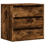 vidaXL Dulap colț cu sertare stejar fumuriu 60x41x58 cm lemn prelucrat vidaXL Dulap colț cu sertare stejar fumuriu 60x41x58 cm lemn prelucrat