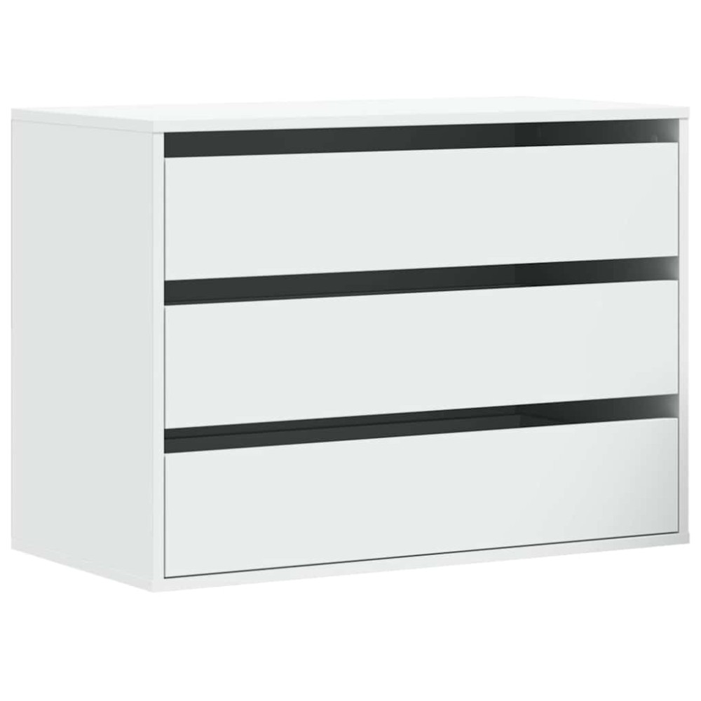 vidaXL Dulap colț cu sertare alb 80x41x58 cm lemn prelucrat
