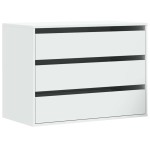 vidaXL Dulap colț cu sertare alb 80x41x58 cm lemn prelucrat vidaXL Dulap colț cu sertare alb 80x41x58 cm lemn prelucrat