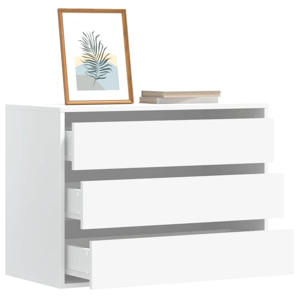 vidaXL Dulap colț cu sertare alb 80x41x58 cm lemn prelucrat