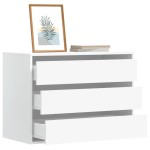 vidaXL Dulap colț cu sertare alb 80x41x58 cm lemn prelucrat vidaXL Dulap colț cu sertare alb 80x41x58 cm lemn prelucrat