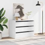 vidaXL Dulap colț cu sertare alb 80x41x58 cm lemn prelucrat vidaXL Dulap colț cu sertare alb 80x41x58 cm lemn prelucrat